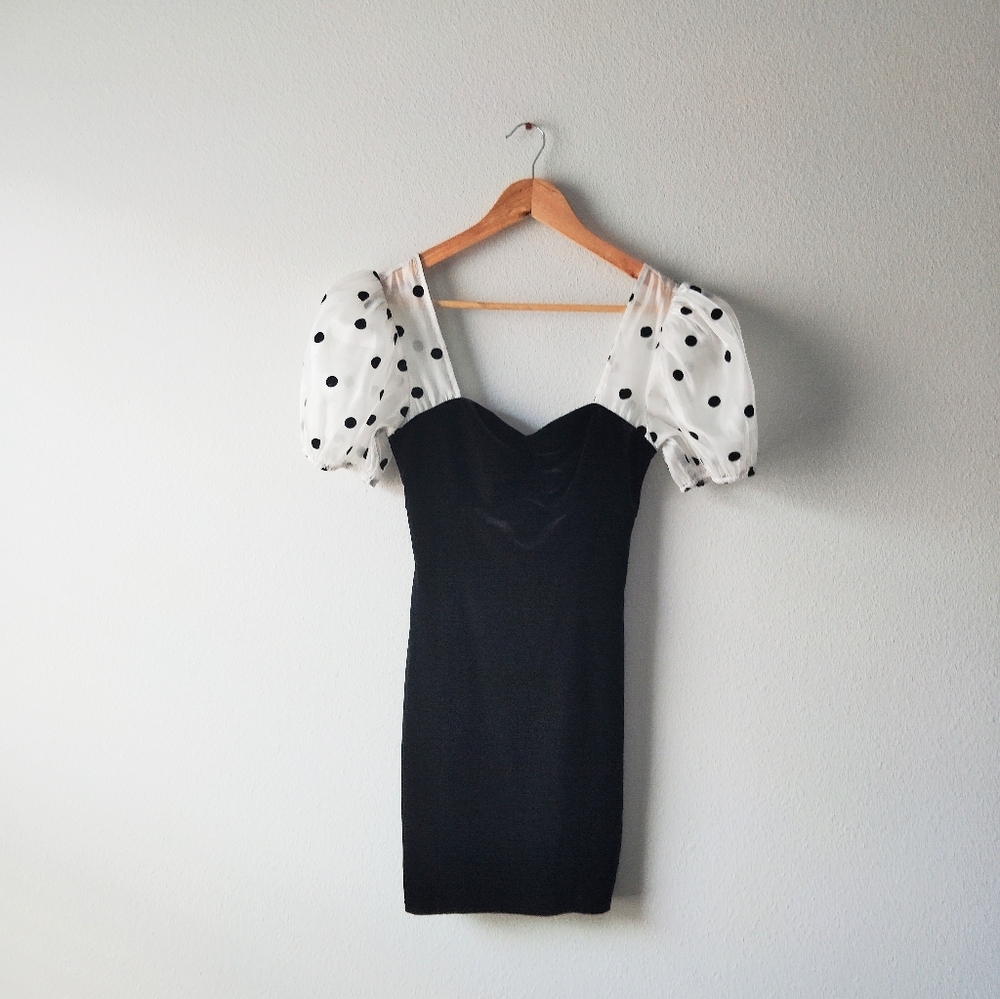 Nordstrom Lush BabyDoll Polka Dot Dress